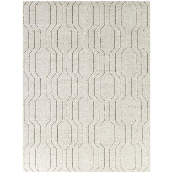 Chadwick Cream 7 ft. 10 in. x 10 ft. Striped Area Rug