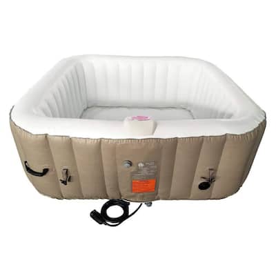 6-Person 130-Jet Inflatable Hot Tub with Cover