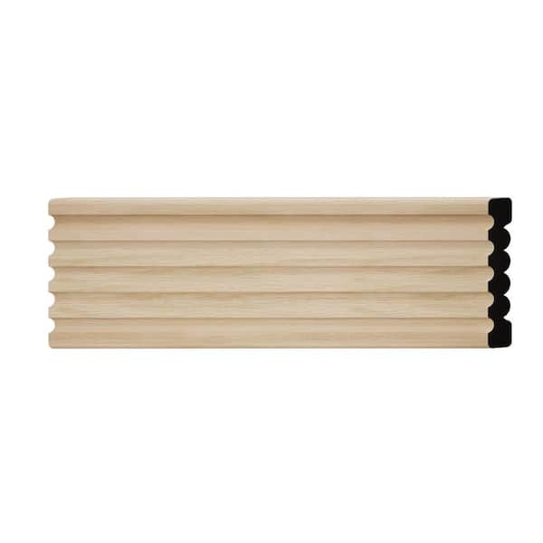 Ekena Millwork WM338 0.56 in. D x 3.38 in. W x 6 in. L Wood (White Oak) Chair Rail Sample