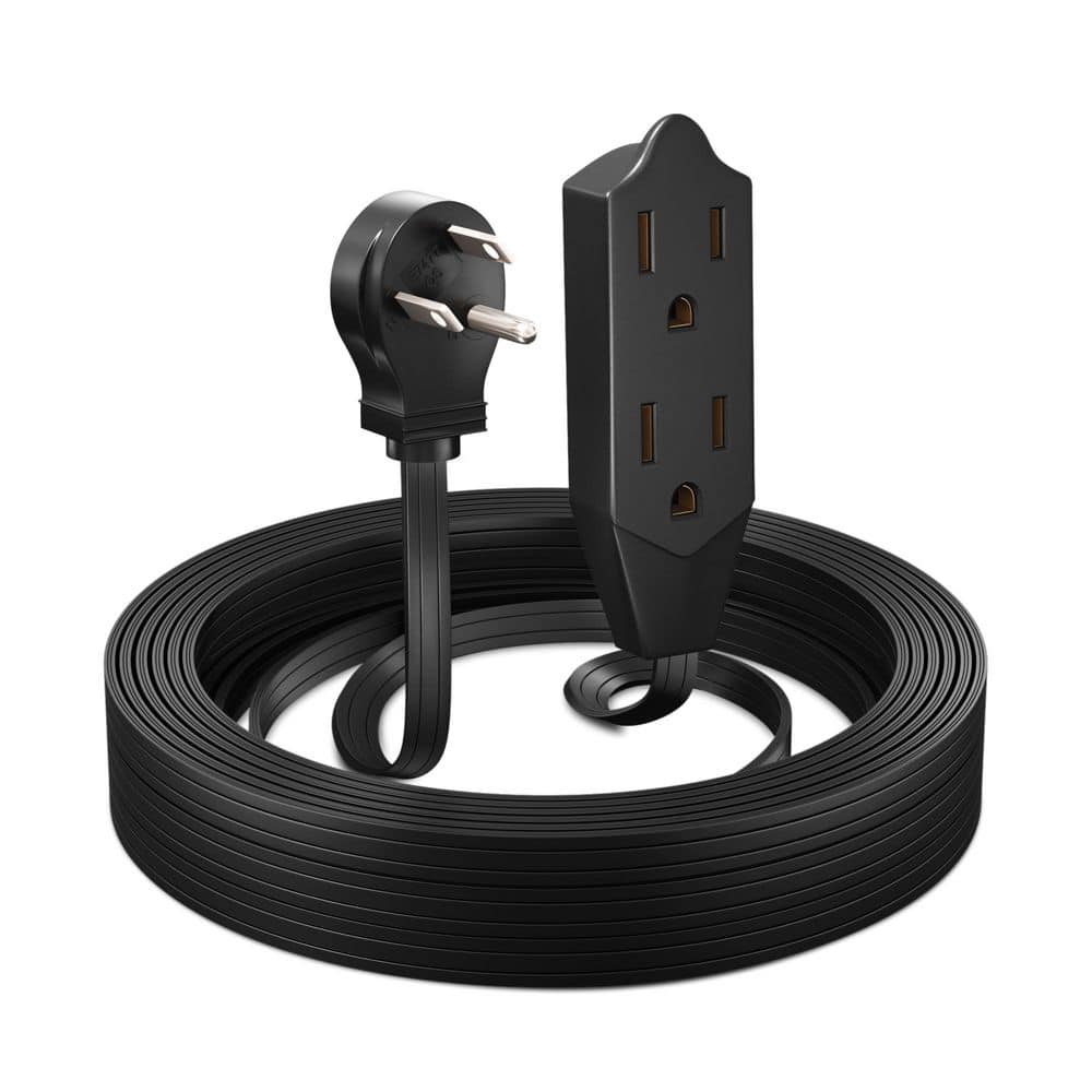 MAXIMM 25 ft. 16 / 3 Light Duty Indoor Extension Cord with Angled Plug ...