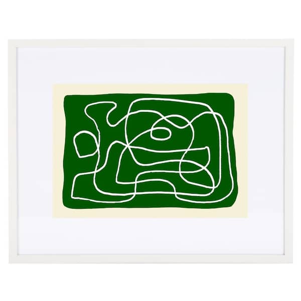 SAFAVIEH Roadmap Framed Mixed Media Abstract Wall Art 4 in. x 19 in.