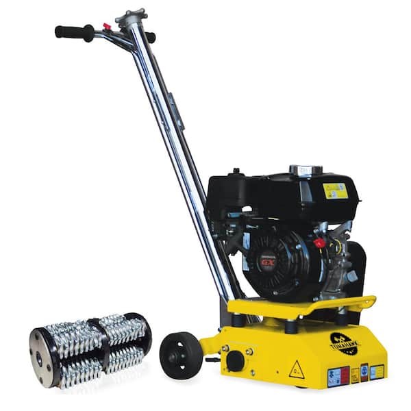 8 in. Gas Concrete Scarifier Planer Grinder with 5.5 HP Honda Engine and Tungsten Carbide Blade Kit OSHA Compliant