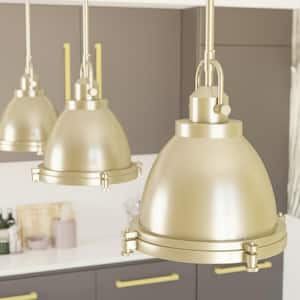 Bridgemoor 1 Light Modern Gold Brass Pendant with Shade Kitchen Light