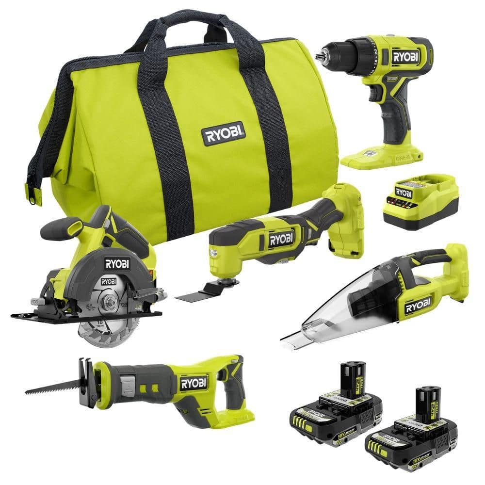 ONE+ 18V Cordless 5-Tool Combo Kit with (2) 2 Ah Batteries and ONE+ Charger price history on PriceWatchPro
