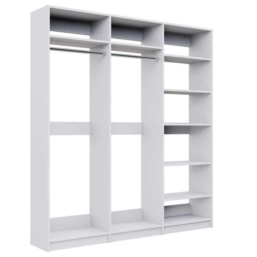 Alto Laundry Room 76.5 in. W White 2-Tall Hang and-Shelf Tower 13-Shelf Wood Closet System price history on PriceWatchPro