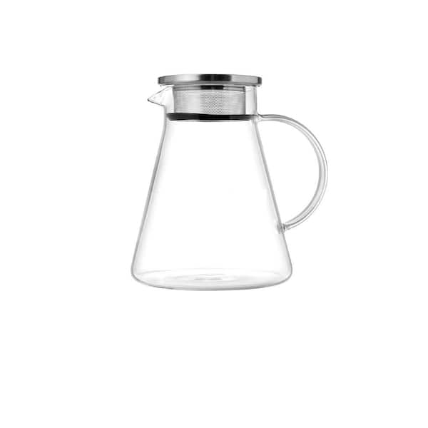 5-Cup Glass Teapot with Stainless Steel Filter, Blooming and Loose Leaf Tea Maker, Stovetop Dishwasher & Microwave Safe