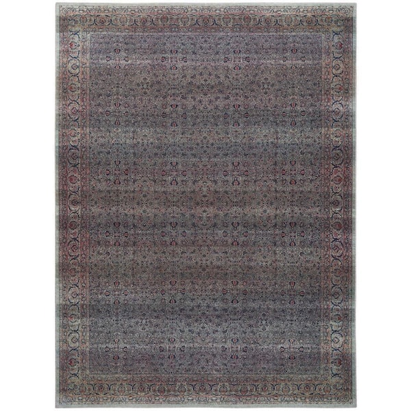Nourison Machine Washable Brilliance Emerald 8 ft. x 10 ft. Repeat Medallion Traditional Area Rug