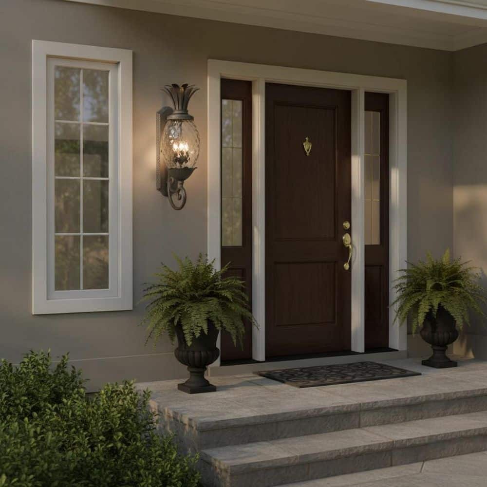 Plantation 3-Light Museum Black Hardwired Outdoor Wall Lantern Sconce price history on PriceWatchPro