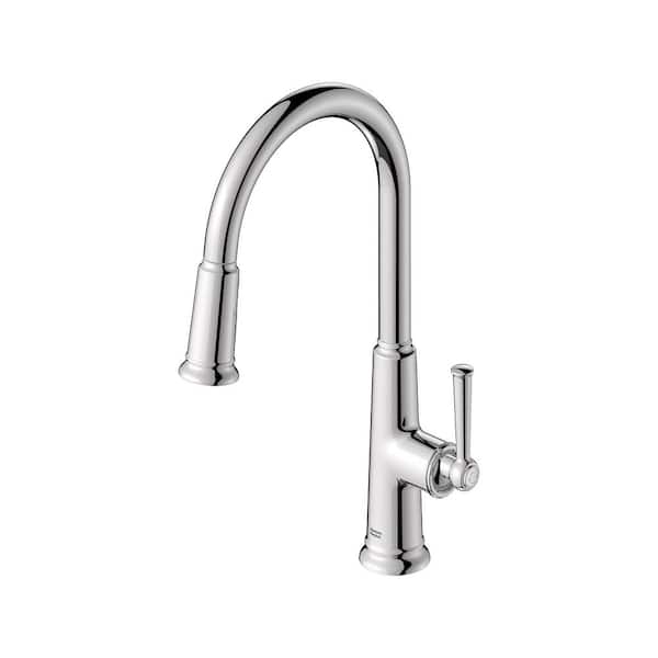 Highgrove 17 in. Single Handle Pull Down Sprayer Kitchen Faucet with 360° Spout in Chrome