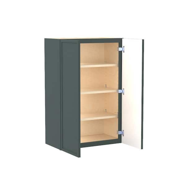 Franklin 24 in. W x 12 in. D x 36 in. H Assembled Plywood Wall Kitchen Cabinet in Verdant Green with Soft Close