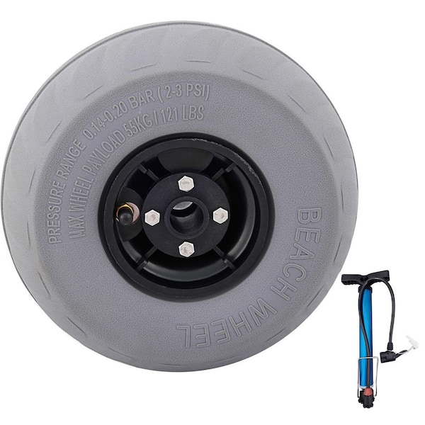 VEVOR Beach Balloon Wheels, 9 in.Replacement Sand Tires, PVC Cart Tires for Kayak Dolly, Canoe Cart and Buggy, 2-Pack