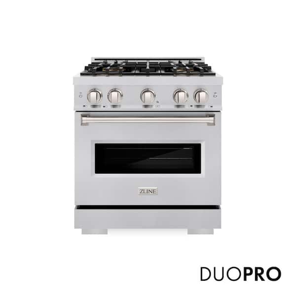 Autograph 36 in. Classic Gas Range with 6 Burner DuoPro Cooktop and Gas Oven in Stainless Steel with Bronze Accents