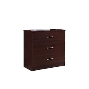 3-Drawer 30.6 in. H x 31.5 in. W x 15.5 in. D Chest in Mahogany
