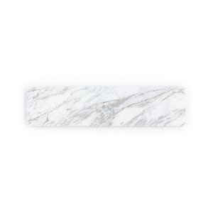 Volakas White 4 in x 16 in Honed Subway Marble Wall and Floor Tile (7.999 Sq. Ft./Case)