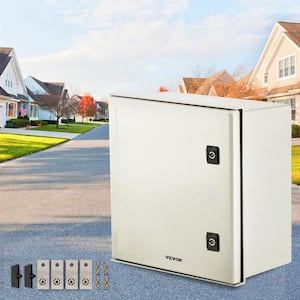 2048 cu. in. Electrical Enclosure Box 16 x 16 x 8 in. NENA 4X IP66 Junction Outlet Box Fiberglass with Mounting Plate