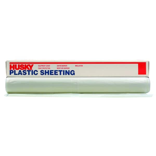 HUSKY 12 ft. x 50 ft. Clear 4 mil Plastic Sheeting