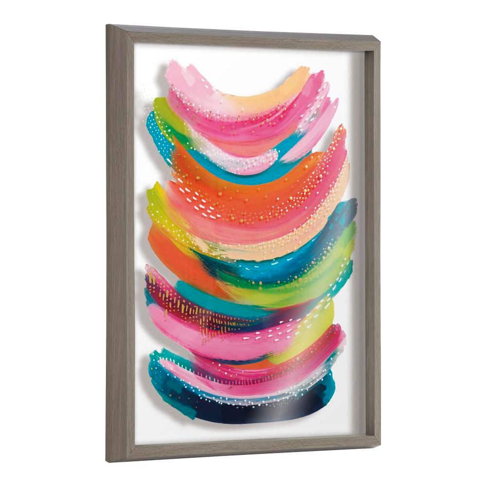 "Blake ""Bright Abstract"" by Jessi Raulet of Ettavee Abstract Framed Glass Art Print 24 in. x 18 in." price history on PriceWatchPro
