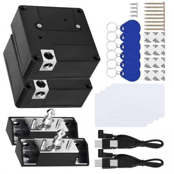 2-Pack RFID Drawer Electronic Locks, Support Phone NFC Unlocking for Locking