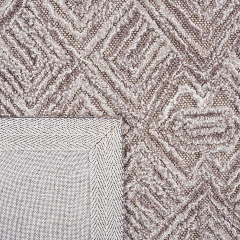 Hand-Tufted Textural Wool Area Rug - 8' x 10' - Brown
