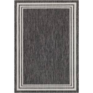 Beverly Rug 2 x 3 Gray Carmel Bordered Non Slip Doormat Indoor Area Rug