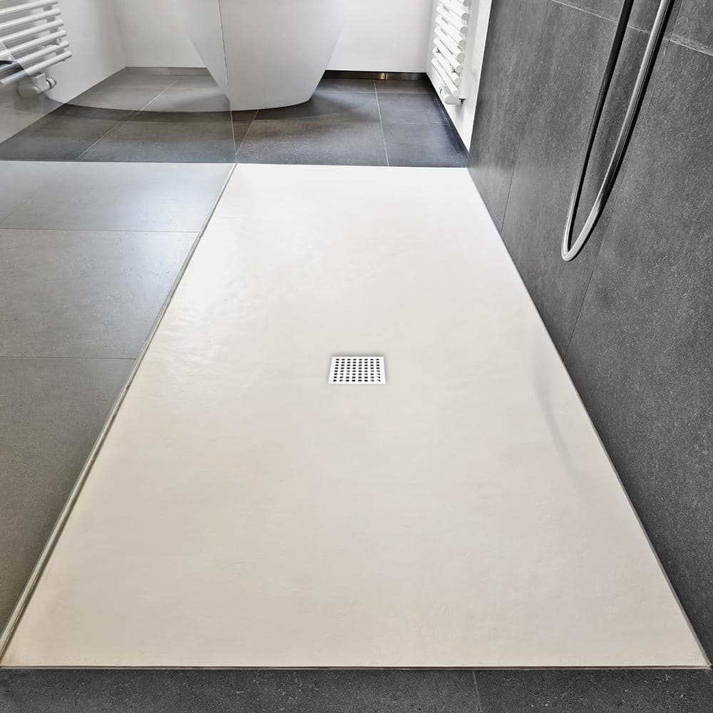 Stainless Steel 4" Square Modern Shower Drain