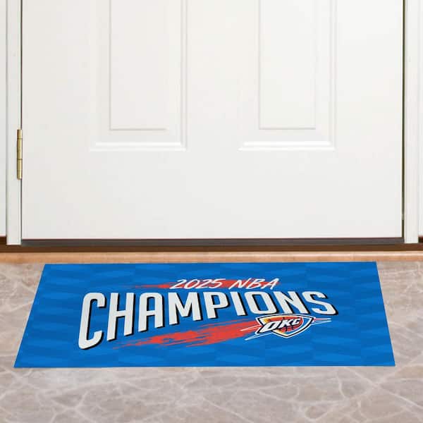 Oklahoma City Thunder NBA Worthy Multicolor Indoor Washable Rug 20 x 32 inches