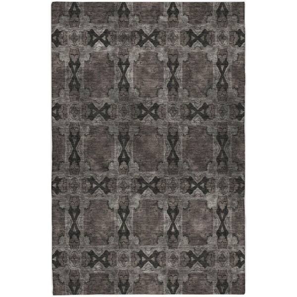 Dream Shag Premium Machine Washable Abstract ADS564 Gray 9 ft. x 12 ft. Area Rug