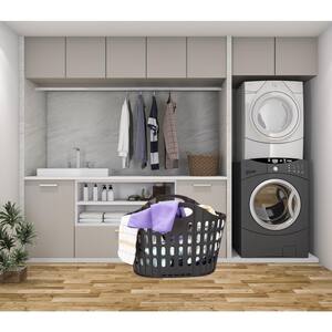 38 Gal. Brown Collapsible Plastic Laundry Basket