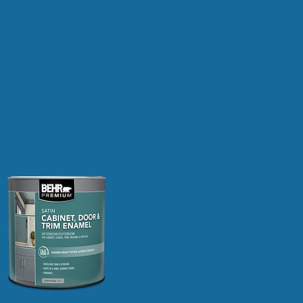 BEHR PREMIUM 1 qt. #P500-7 Cosmic Cobalt Satin Enamel Interior/Exterior Cabinet, Door & Trim Paint