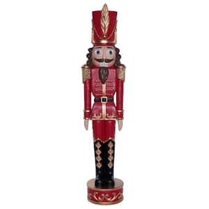 37 in. Dark Red and Gold Christmas Nutcracker