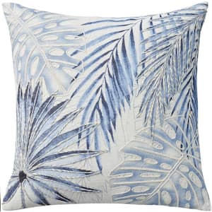 Cover Blue Tropical 18 in. x 18 in. Square