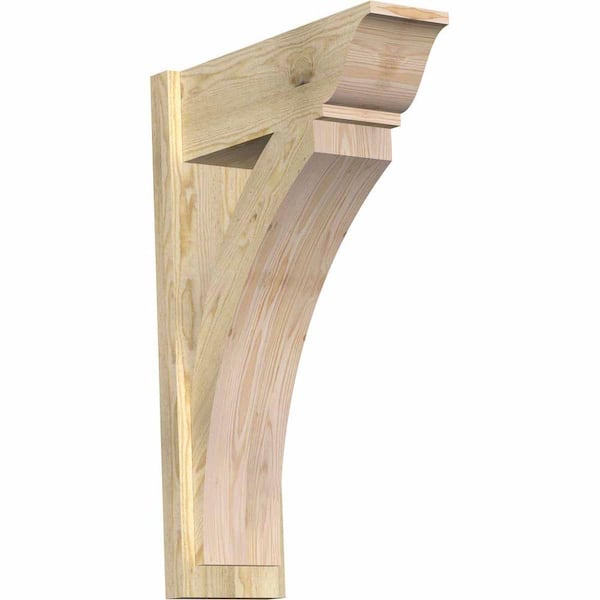 Ekena Millwork 8 in. x 34 in. x 22 in. Thorton Traditional Rough Sawn Douglas Fir Outlooker