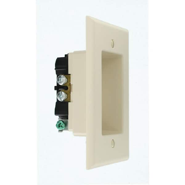 15 Amp 125 V 1-Gang Recessed Duplex Outlet/Receptacle, Light Almond (1-Pack) 689-T