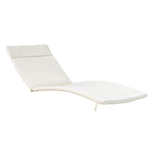 Salem Creamy White 2-Piece Deep Seating Outdoor Chaise Lounge Cushion (2-Pack)