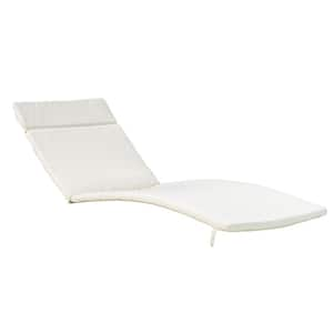 Salem Creamy White 2-Piece Deep Seating Outdoor Patio Chaise Lounge Cushion (2-Pack)