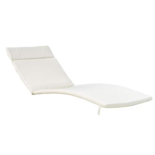 Salem Creamy White 2-Piece Deep Seating Outdoor Patio Chaise Lounge Cushion (2-Pack)