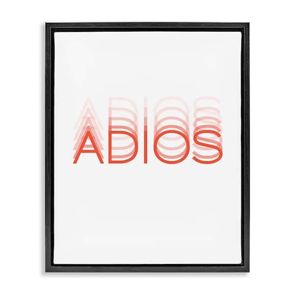 Stupell Industries Goodbye Minimal Typography by SD Graphics Studio Black Floater Frame Typography Graphic Art Print 31 in. x 25 in.