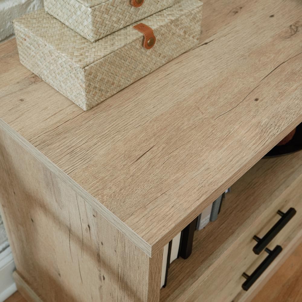 Prime Oak Small Credenza with Adjustable Shelf and File Drawer