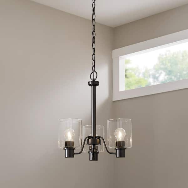 Castleford 3-Light Oil Rubbed Bronze Transitional Classic Chandelier for Dining Areas with No Bulbs Included