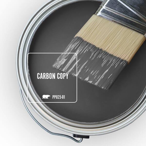BEHR PREMIUM 1 qt. #PPU25-01 Carbon Copy Semi-Gloss Enamel  Interior/Exterior Cabinet, Door & Trim Paint 712304 - The Home Depot