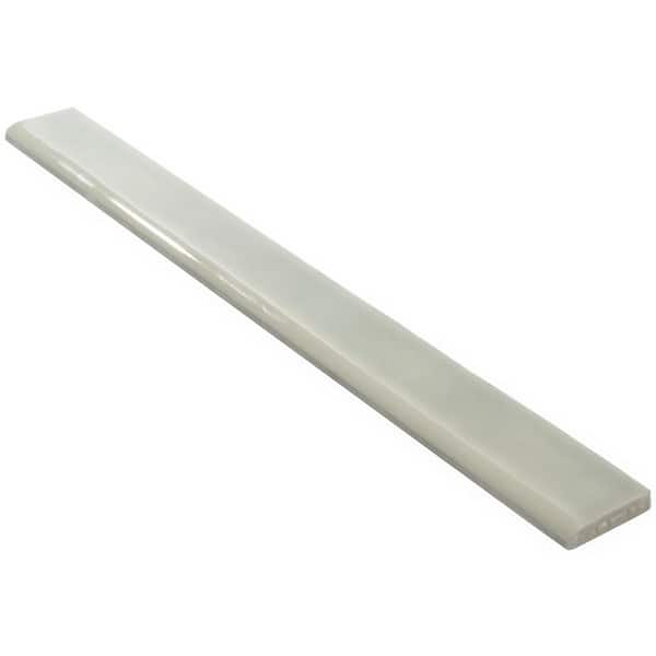 Nantucket Green 2 in. x 20 in. Polished Ceramic Bullnose Tile
