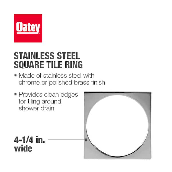 Oatey 4 in. Round Screw-In Stainless Steel Shower Drain Cover 438612 - The  Home Depot