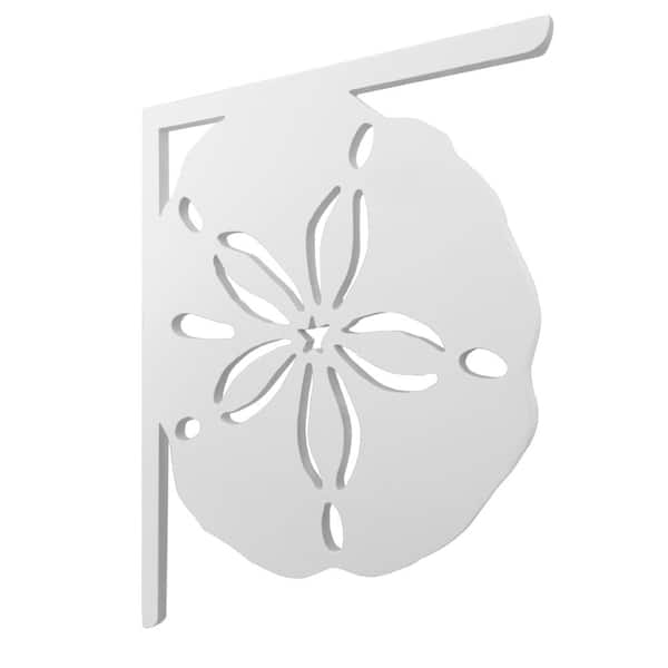 Nature Brackets 16 in. Paintable PVC Decorative Sand dollar Mailbox or Porch Bracket