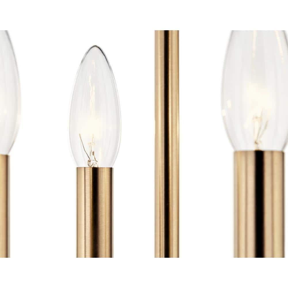 Delvin 4-Light Champagne Bronze and Black Pendant with Clear Glass