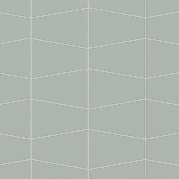 Bedrosians Sample-Marin Specialty 4 in. x 5 in. Matte Aloe Green Porcelain Mosaic Tile