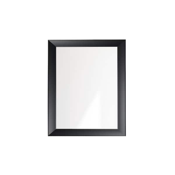 BrandtWorks 32 in. W x 38 in. H Modern Gallery Black Wall Mirror