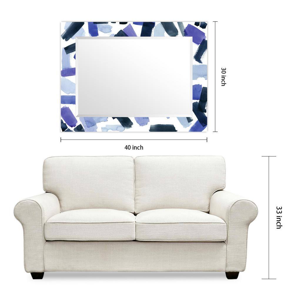 Elegance Unveiled 30x40 Frameless Beveled Art Glass Mirror