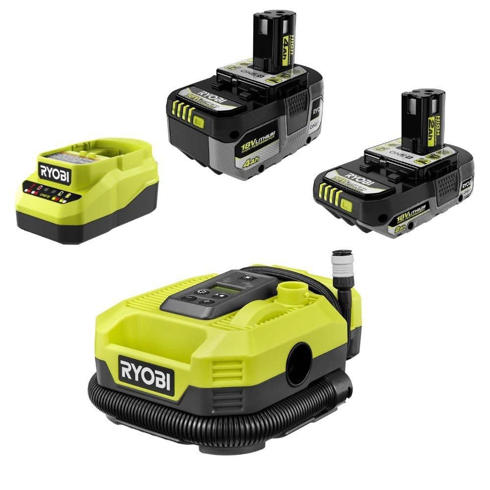 RYOBI ONE+ 18V HIGH PERFORMANCE Kit w/ 4.0 Ah Battery, 2.0 Ah