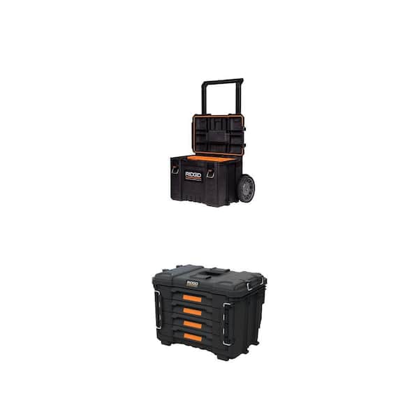 Pro Gear System Gen 2.0 25 in. Rolling Tool Box with 9 in. Wheels and 22 in. XL 4 Drawers Modular Tool Box