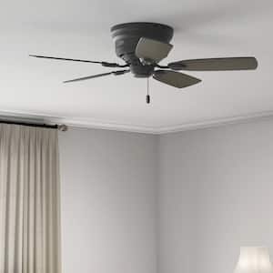 Low Profile IV 42 in. Indoor Ceiling Fan in Matte Black For Bedrooms